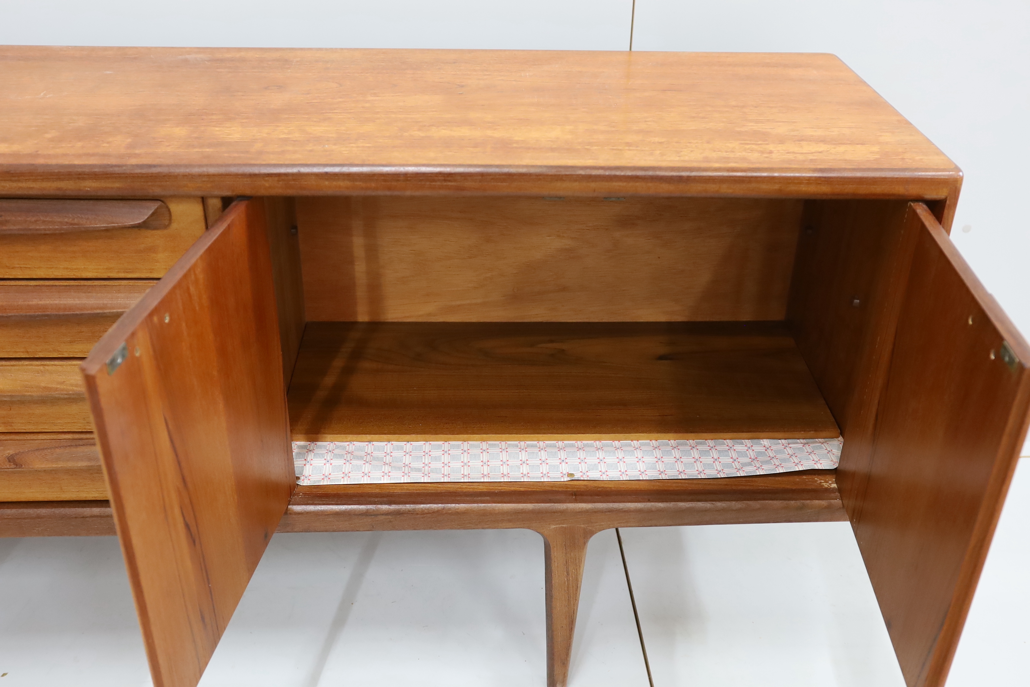 John Herbert for Younger Furniture - A teak 'Sequence' sideboard, length 213cm, depth 46cm, height 79cm
